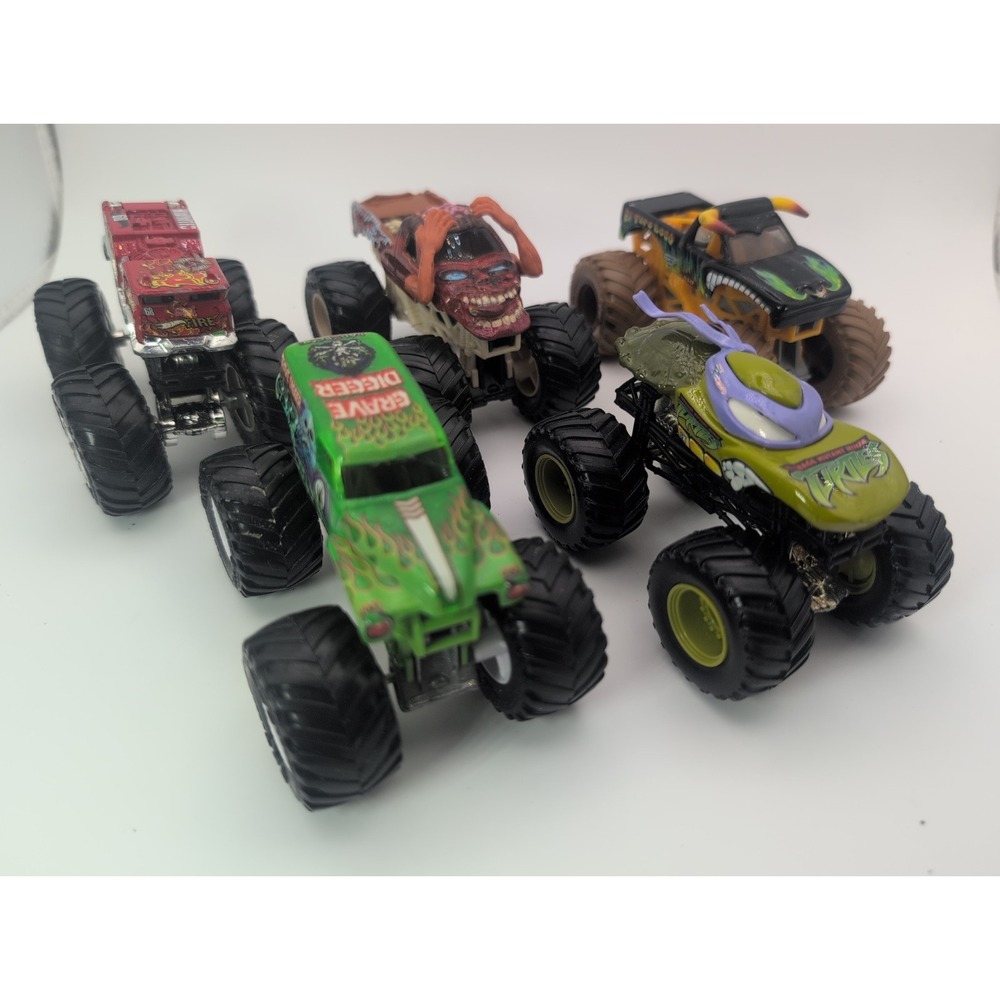 Hot Wheels Monster Truck Lot Of Five Diecast 1:64